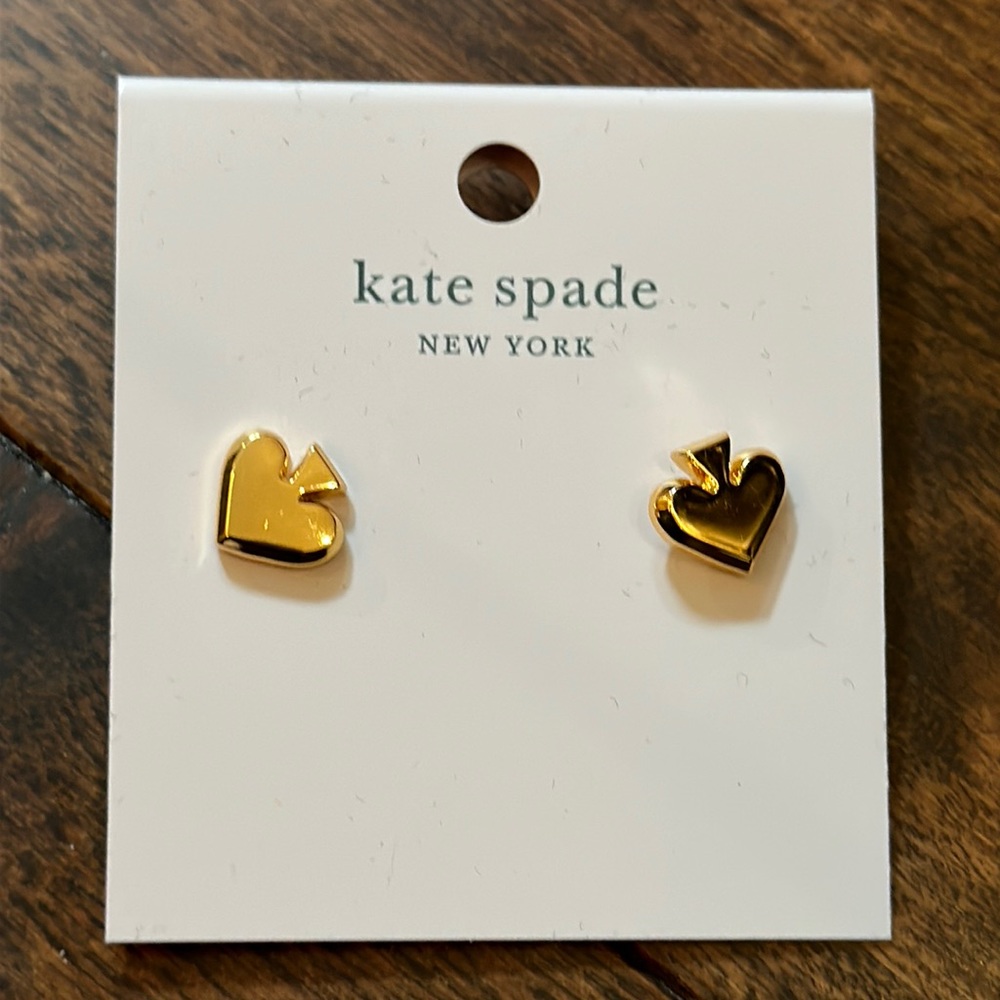 Kate Spade Signature Spade Mini Stud Earrings Rose Gold (Brand New)